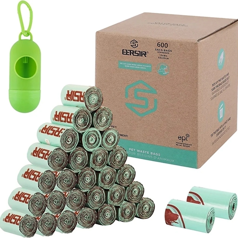 ETERSTAR ECO FRIENDLY PET WASTE BAGS 600 COUNT SIZE 13"-9"INCH NWT